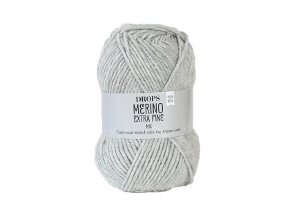 Příze DROPS Merino Extra Fine mix 05 - světle šedá