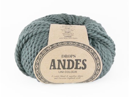 Příze Drops Andes uni colour 8465 - šedá