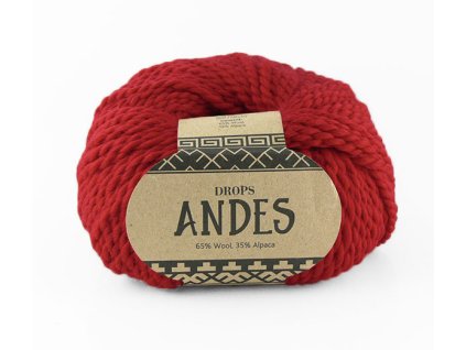 Příze Drops Andes uni colour 3620 - červená