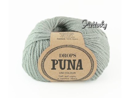 Příze DROPS Puna uni colour 16 - šedozelená