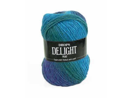 Příze DROPS Delight print 09 - tyrkysová/fialová