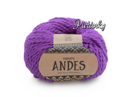 Příze Drops Andes uni colour 4066 - jasná fialová