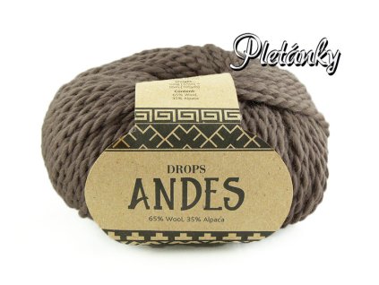 Příze Drops Andes uni colour 5310 - světlá hnědá