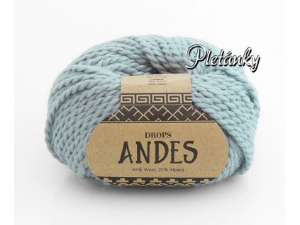 Příze Drops Andes uni colour 7120 - světlá šedozelená