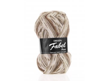 Příze DROPS Fabel Print 912 - mléčná čokoláda