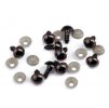 Oči s pojistkou 10 mm – hnědé