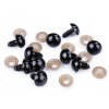 Oči s pojistkou 12 mm - černé