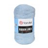 Příze Ribbon Lurex 729 - světle modrá se stříbrnou nitkou