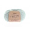 Příze DROPS Brushed Alpaca Silk 14 - světlá šedozelená