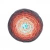 Příze Macrame Cotton Spectrum 1307 - tyrkysová, kaštanová, tmavě šedá