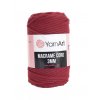 Příze Macrame Cord 781, 3 mm - tmavá  červená