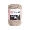 Příze Macrame Cord 768, 3 mm - světle hnědá