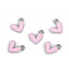 Přívěsek mini srdce 10x10 mm, 360570 - 7 - růžová, platina