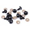 Oči s pojistkou 14 mm - černé