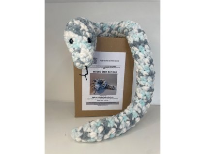 Šedo modro bílý had