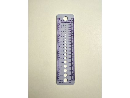 pravítko / měřidlo jehlic