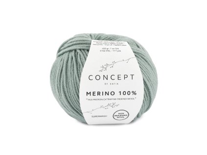 yarn wool merino100 knit merino extrafine reseda green autumn winter katia 84 fhd