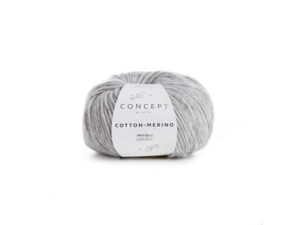 yarn wool cottonmerino knit cotton merino extrafine light grey autumn winter katia 106 fhd