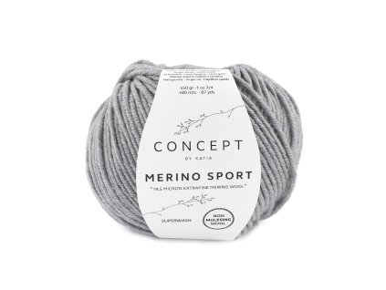 yarn wool merinosport knit merino extrafine medium grey autumn winter katia 401 fhd