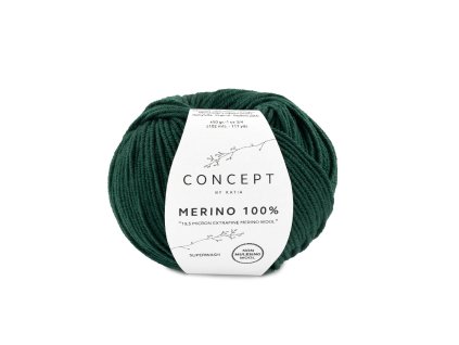 yarn wool merino100 knit merino extrafine bottle green autumn winter katia 48 fhd