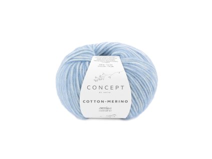 yarn wool cottonmerino knit cotton merino extrafine light blue autumn winter katia 131 fhd