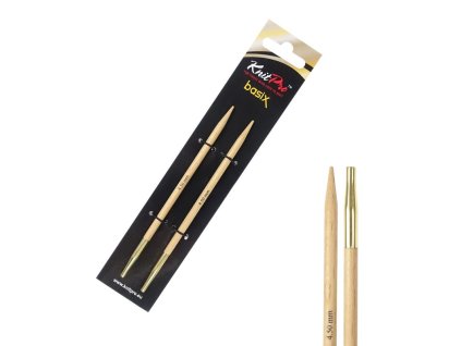 vymenitelne drevene kruhove ihlice knitpro basix birch 4 5 mm id36569