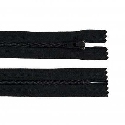 Zips špirálový čierny, šírka zúbkov 4 mm, dĺžka 14 cm