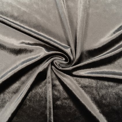 Elastický zamat šedý - M169