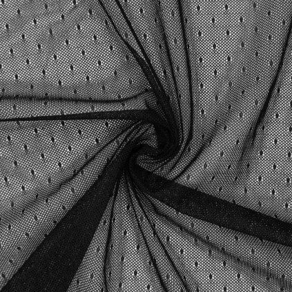 Odevná sieťka čierna s guličkami- M60