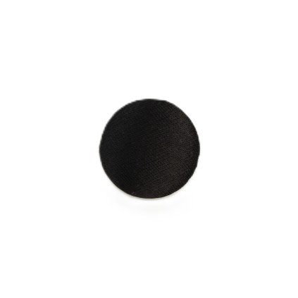 Látkový poťahovaný gombík čierny, priemer 15 mm - OO109