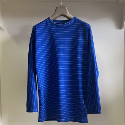 Antistatické tričko s dlhým rukávom, okrúhly výstrih PARIS BLUE