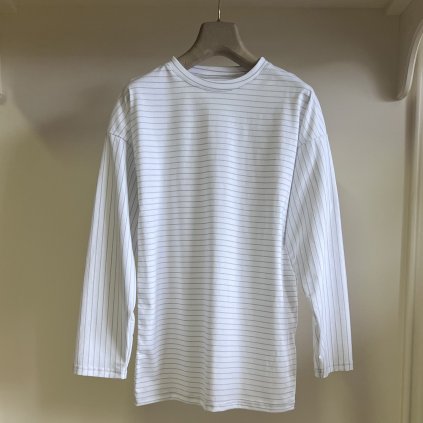 Antistatické tričko s dlhým rukávom, okrúhly výstrih WHITE