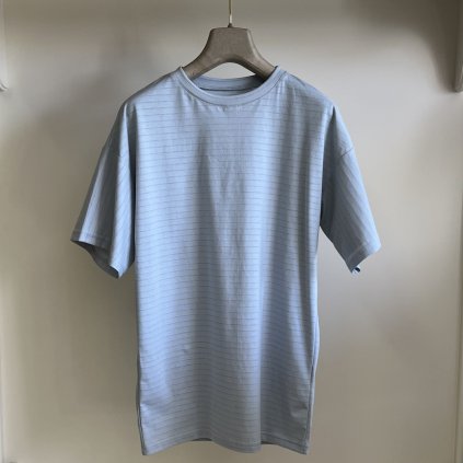 Antistatické tričko s krátkym rukávom, okrúhly výstrih GREY