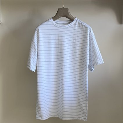 Antistatické tričko s krátkym rukávom, okrúhly výstrih WHITE