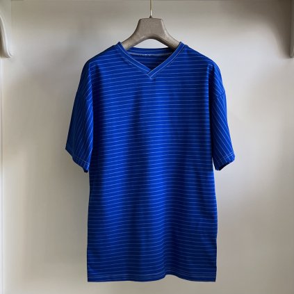 Antistatické tričko s krátkym rukávom, výstrih do V PARIS BLUE