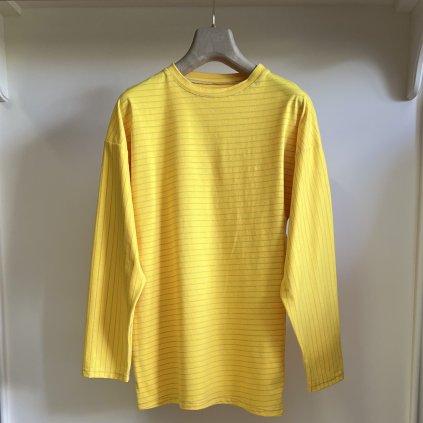 Antistatické tričko s dlhým rukávom, okrúhly výstrih YELLOW