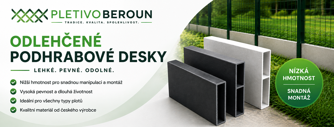 Banner Odlehčené podhrabové desky