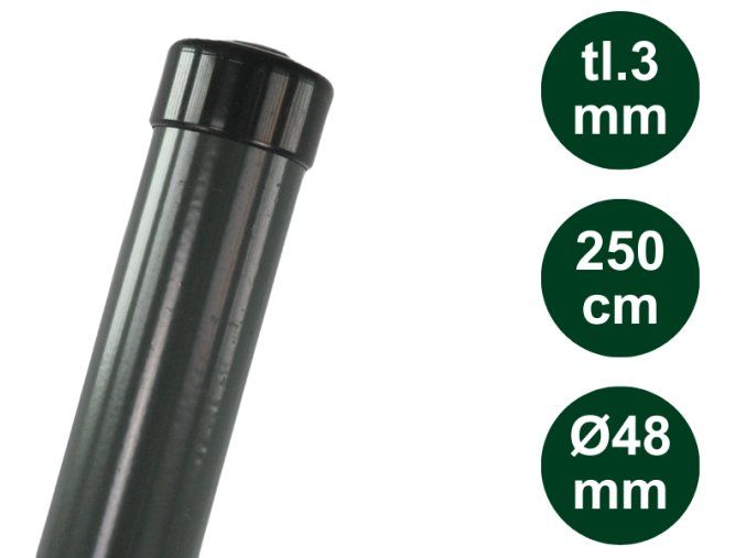 Plotový sloupek EXCLUSIVE 250cm 48mm