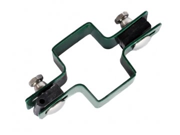 Držák plotového dílce na sloupek 60x40, průběžný, zelený