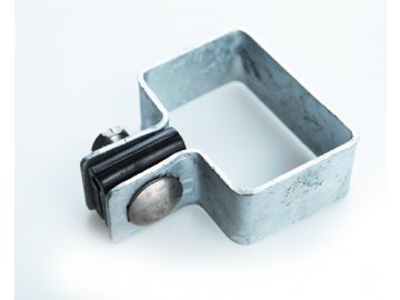 Držák plotového dílce na sloupek 60x40, koncový, zinkový