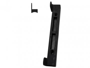 Doraz branky, brány PVC černý na kulatý profil 27 x 3,4 cm