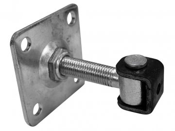 Pant na bránu regulovatelný M20 s plotnou, 4 díry, do zdi