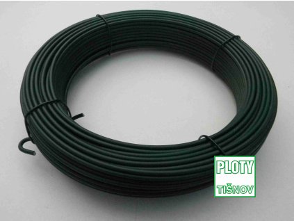 Napínací  drát  poplastovaný 2,9/3,9 mm pro  napnutí  pletiva .