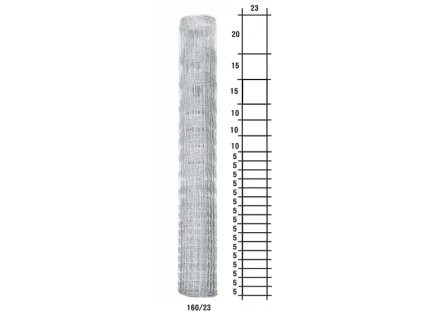 Uzlové lesnické pletivo Štandard - 160 cm, 1,8/2,2 mm, 23 drôtov