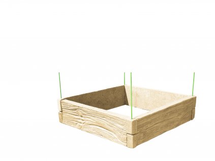 vyvyseny zahon betonovy 100x100cm vzor drevo pieskovec 25cm