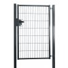 Bránka šírka 100 cm, výška 150 cm, hranaté profily, povrchový zámok, antracitová šedá