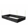 vyvyseny zahon betonovy 200x100cm vzor stiepany kamen antracitovy 25cm
