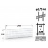 plotovy panel 6 5 6mm oko 45x200 double vyska 51W double vnutorne oka vsetky dlzka 250 ziarovo pozinkovany 51 drotov