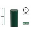 okruhly plotovy stlpik priemer 48 mm pletivo na plot dlzka 3000 mm pozinkovany poplastovany machova zelena ral 6005