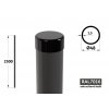okruhly plotovy stlpik priemer 48 mm pletivo na plot dlzka 2500 mm pozinkovany poplastovany antracitova siva ral 7016